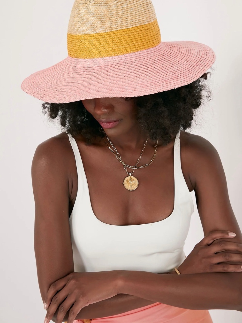 Wyeth Bondi Wheat Straw Rancher in Pink and Gold